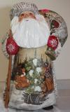 Hand carved and painted wooden Santa Claus