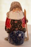 Hand carved and painted, wooden Santa Claus