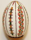 Chicken EGG,Pysanka,Ukrainian Easter Egg,Raised Wax